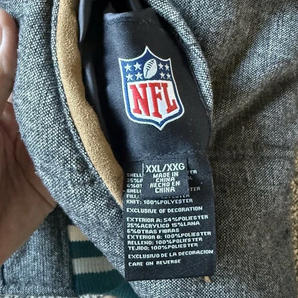 NFL Philadelphia Eagles Reversible Puffer Vest Wool Blend Size XXL - Picture 12 of 14